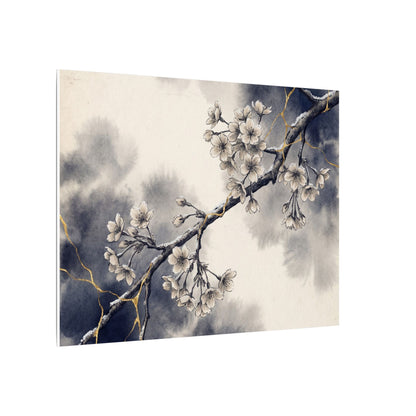Ma Cherry Blossom Canvas Art - Kintsugi Gold Vein