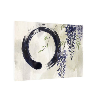 Wisteria Enso Canvas Art | Serene Zen Art