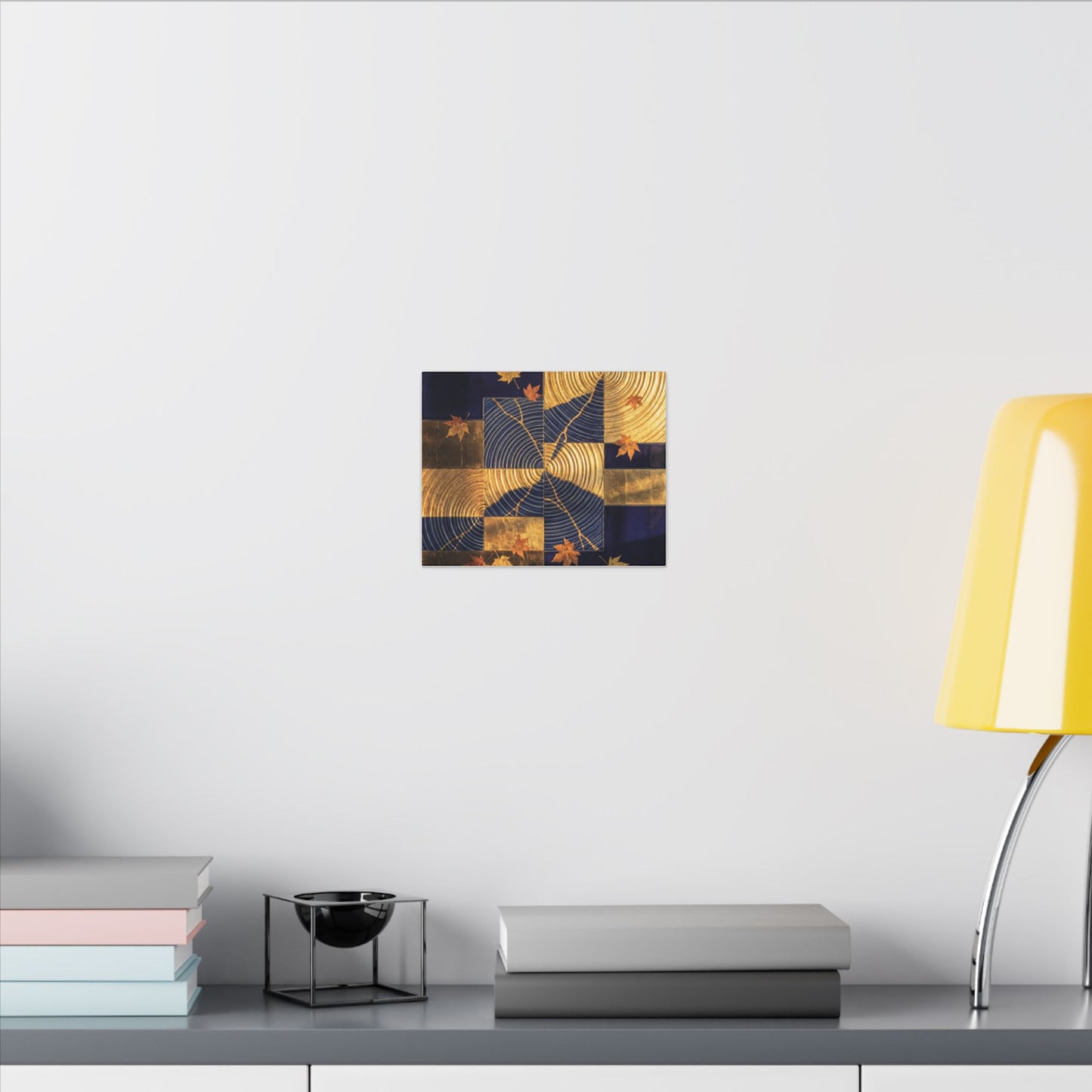 Autumn Water Ripple Crackle Gold Canvas Art | Artful Decor