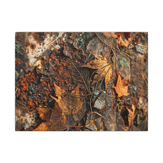 Rust Patina Canvas Art | Autumn Japandi Texture Art Art Print