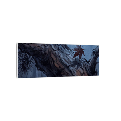 Atmospheric Pine Tree Canvas Art - Shadow Zen Dark Japandi