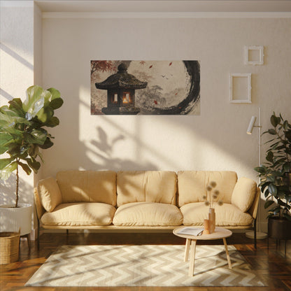 Ma Stone Lantern Canvas Art - Zen Enso