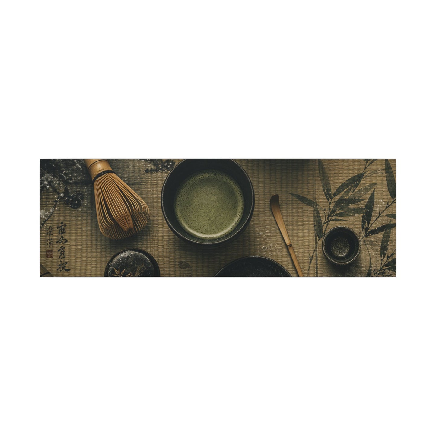 Tea Ceremony Canvas Art | Winter Zen Ukiyo E Inspired Art