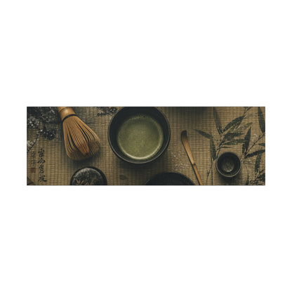 Tea Ceremony Canvas Art | Winter Zen Ukiyo E Inspired Art