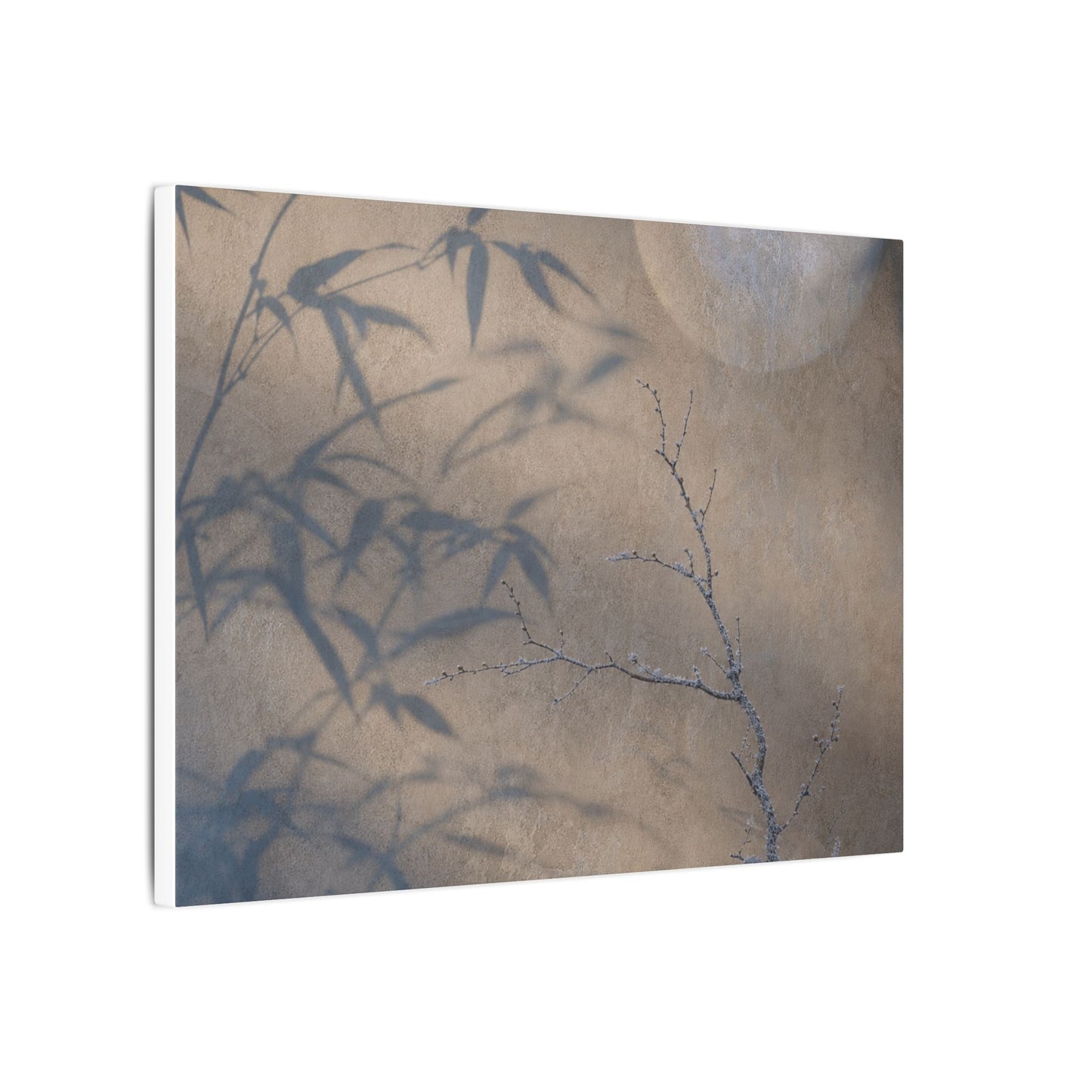 Shadow Play Canvas Art | Winter Japandi Japanese Pattern Art