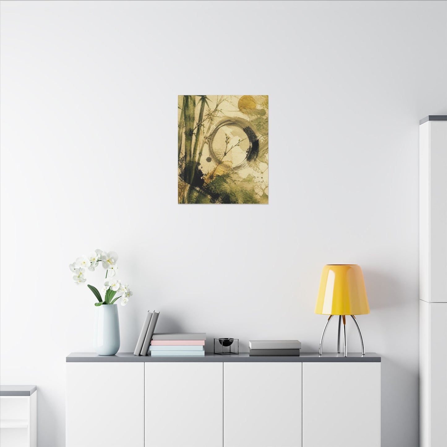 Ink Brushstroke Sumi E Canvas Art | Calm Zen Art