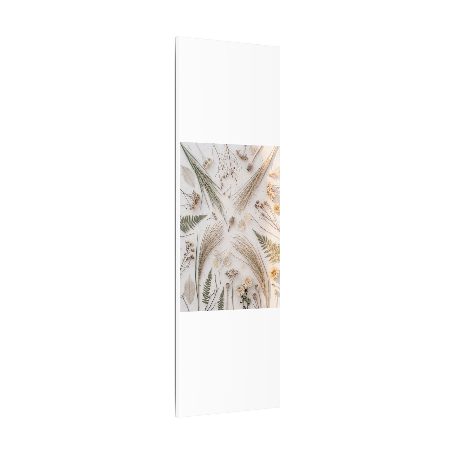 Elegant Dried Flowers Canvas Art - Japanese Pattern Japandi