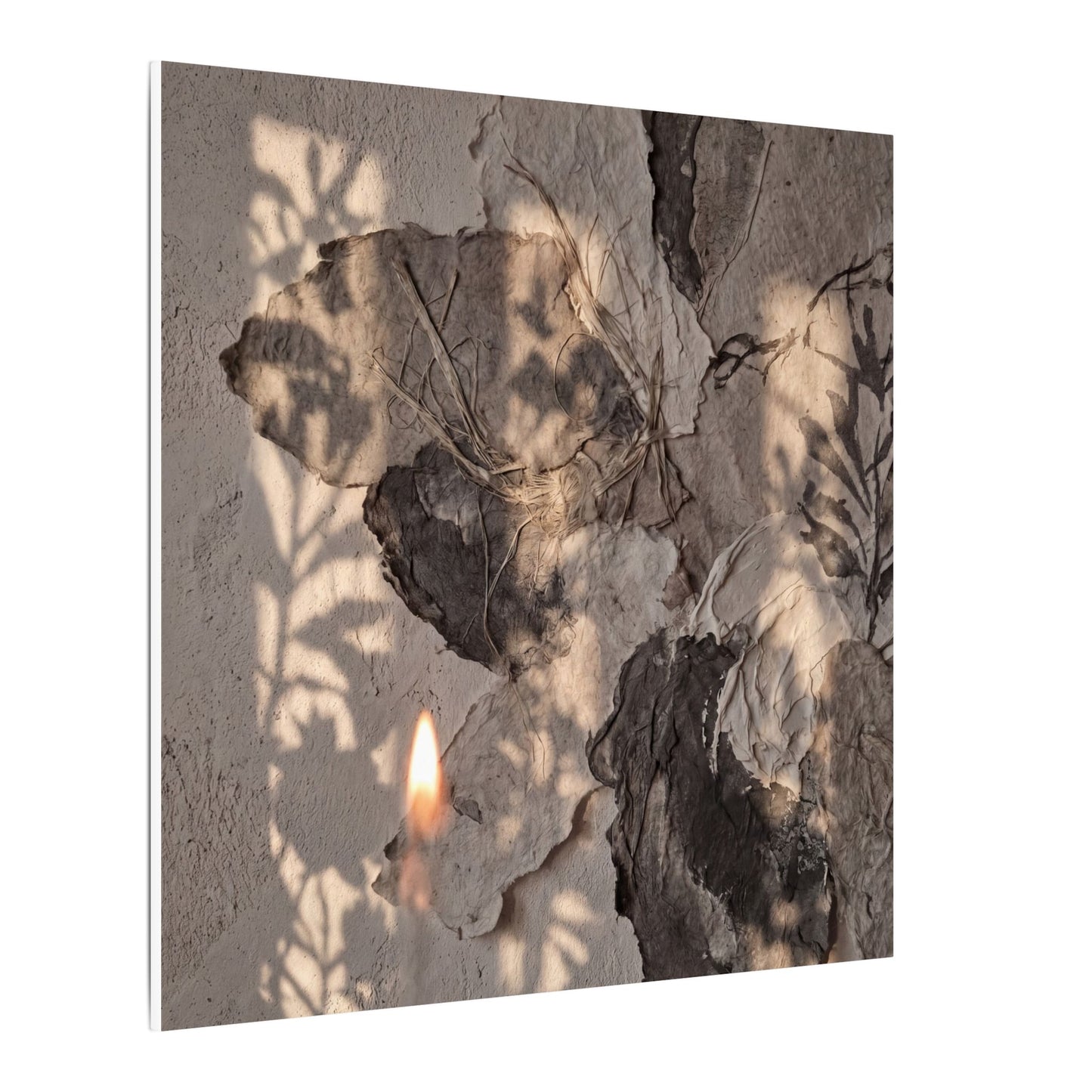 Shadow Play Summer Canvas Art | Japandi Elegant Design