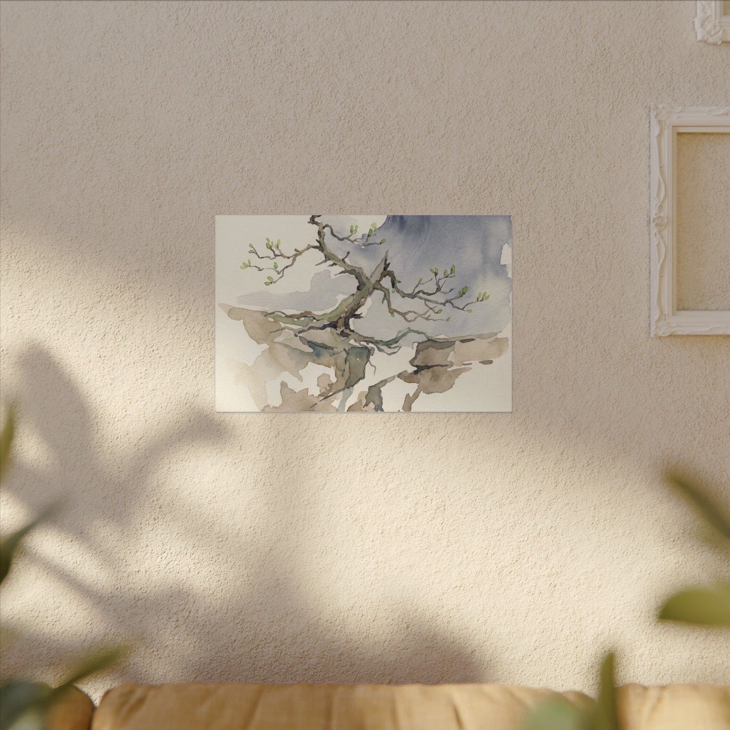 Moonlight Pine Tree Canvas Art - Japandi Ma