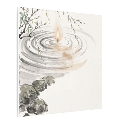 Water Ripple Sumi E Canvas Art | Tranquil Zen Art