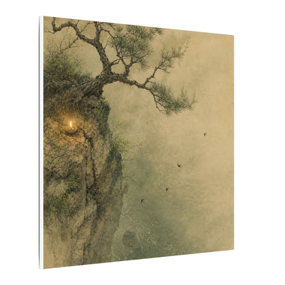 Spring Pine Tree Minimal Line Canvas Art | Earthy Decor