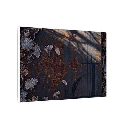 Shibui Rust Patina Canvas Art - Dark Japandi Charcoal Ink