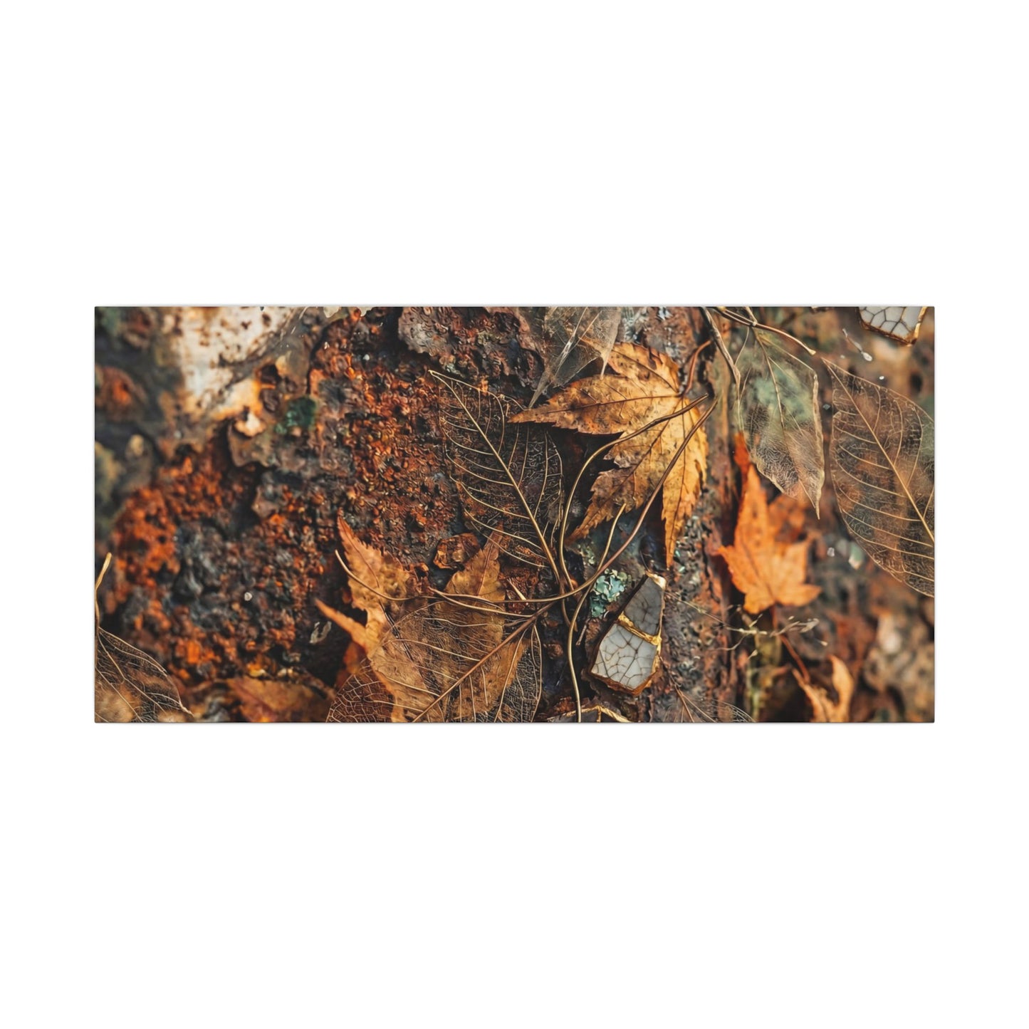 Rust Patina Canvas Art | Autumn Japandi Texture Art