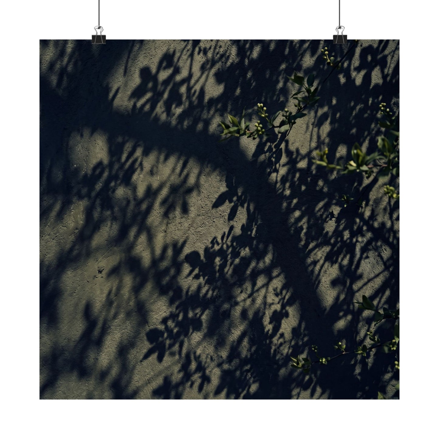 Shadow Play Moody Minimal Wall Art Print | Atmospheric Dark Japandi Art