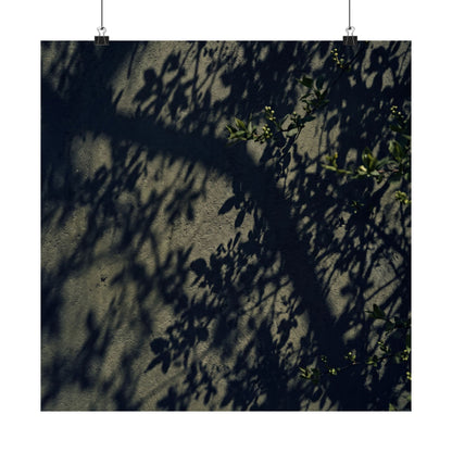 Shadow Play Moody Minimal Wall Art Print | Atmospheric Dark Japandi Art