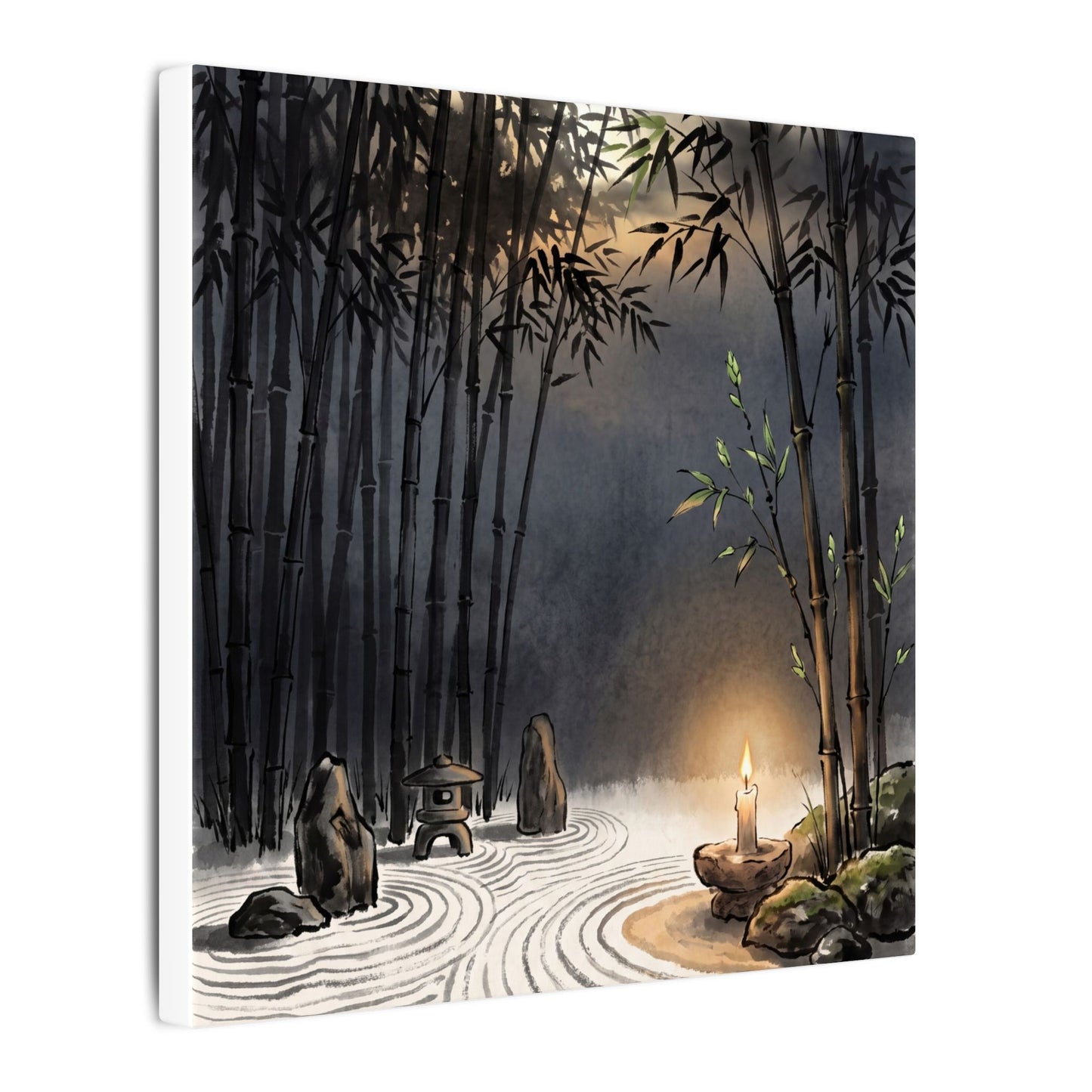Tranquil Bamboo Grove Canvas Art - Karesansui Zen