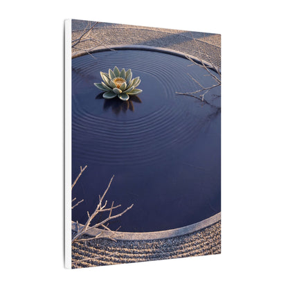 Lotus Flower Canvas Art | Winter Zen Karesansui Art