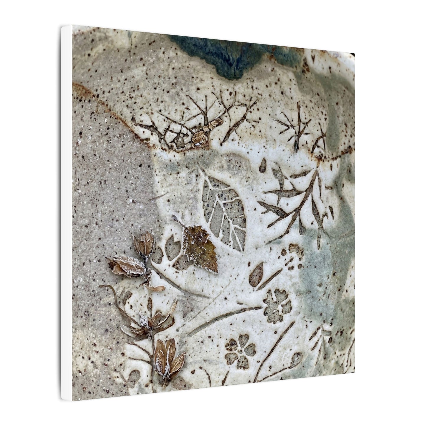 Ceramic Bowl Winter Canvas Art | Japandi Earthy Design