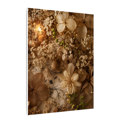 Spring Dried Flowers Japanese Pattern Canvas Art | Earthy Decor