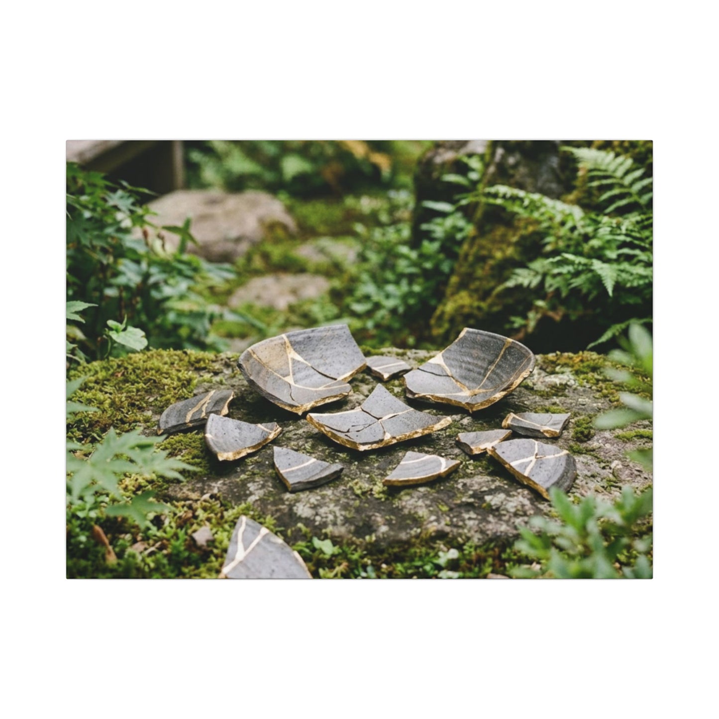 Summer Broken Pottery Gold Repair Canvas Art | Resilient Decor