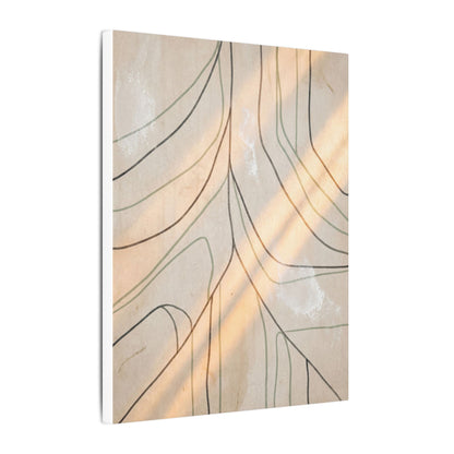 Shoji Screen Minimal Line Canvas Art | Warm Japandi Art