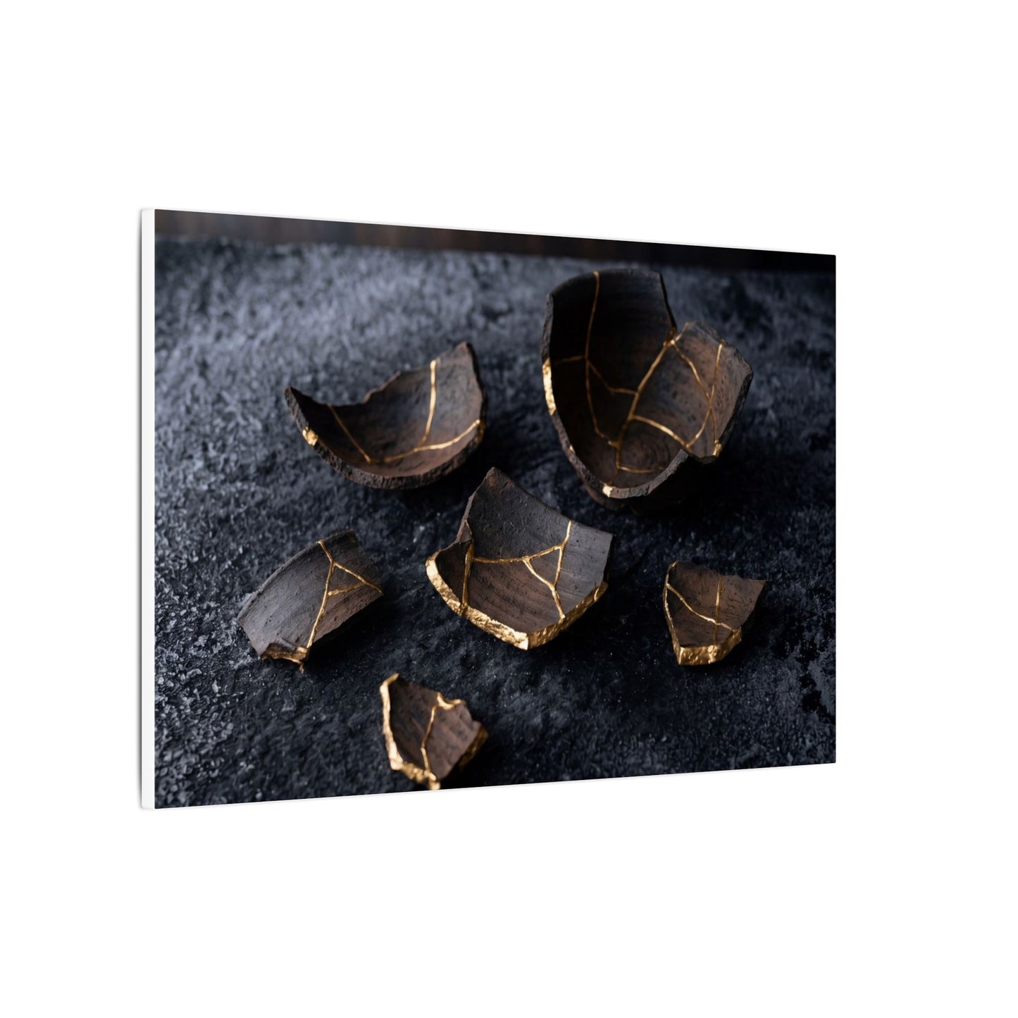 Winter Broken Pottery Shadow Zen Canvas Art | Bold Decor