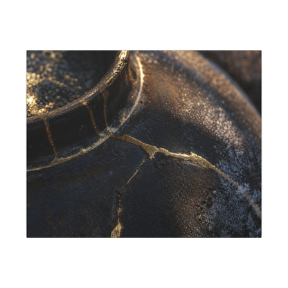Kintsugi Rust Patina in Golden Hour | Broken Beauty Canvas Art