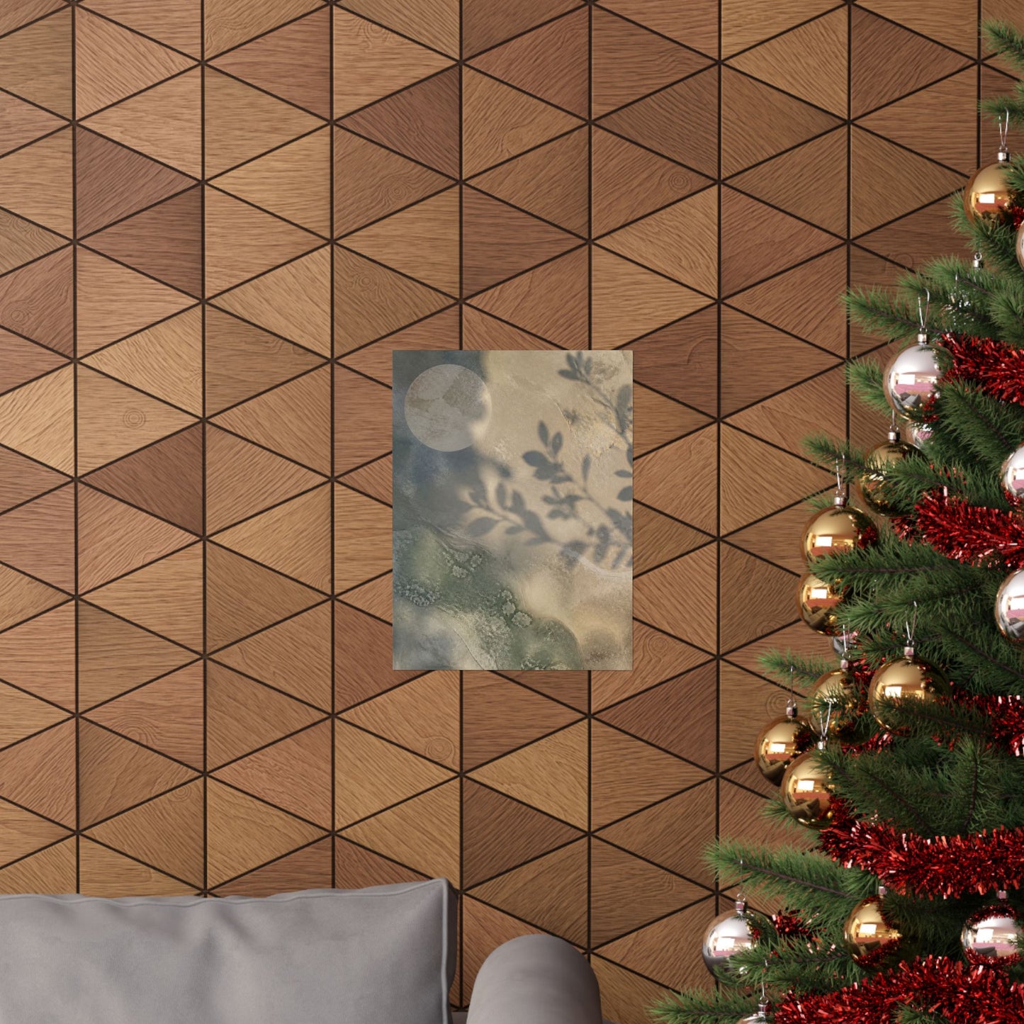Winter Shadow Play Texture Wall Art Print | Cozy Decor