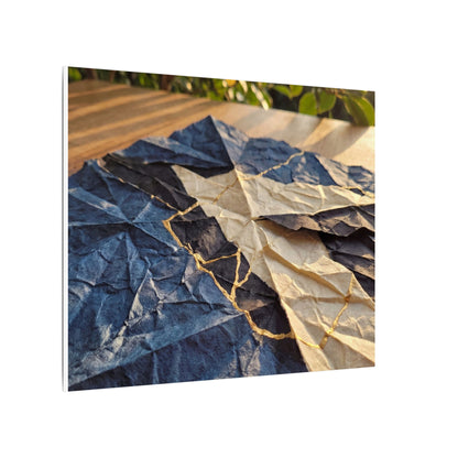 Golden Hour Paper Fold Canvas Art - Kintsugi Ma