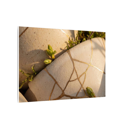 Spring Broken Pottery Gold Vein Canvas Art | Beautiful Decor