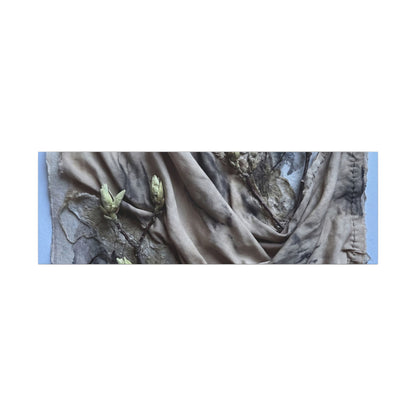 Japandi Silk Drape in Moonlight | Texture Canvas Art