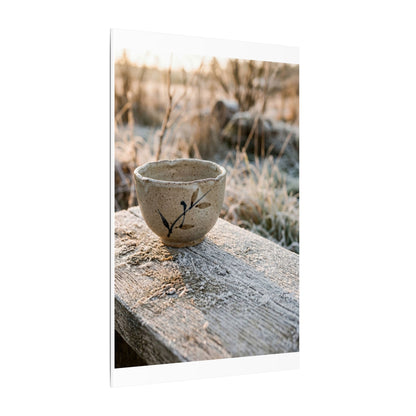 Golden Hour Ceramic Bowl Canvas Art - Japandi Ma