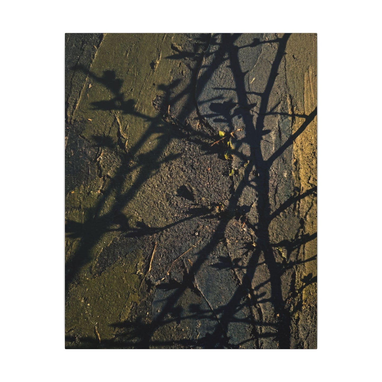 Kanso Shadow Play Canvas Art - Dark Japandi Dark Texture