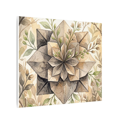 Warm Paper Fold Canvas Art - Watercolor Japandi