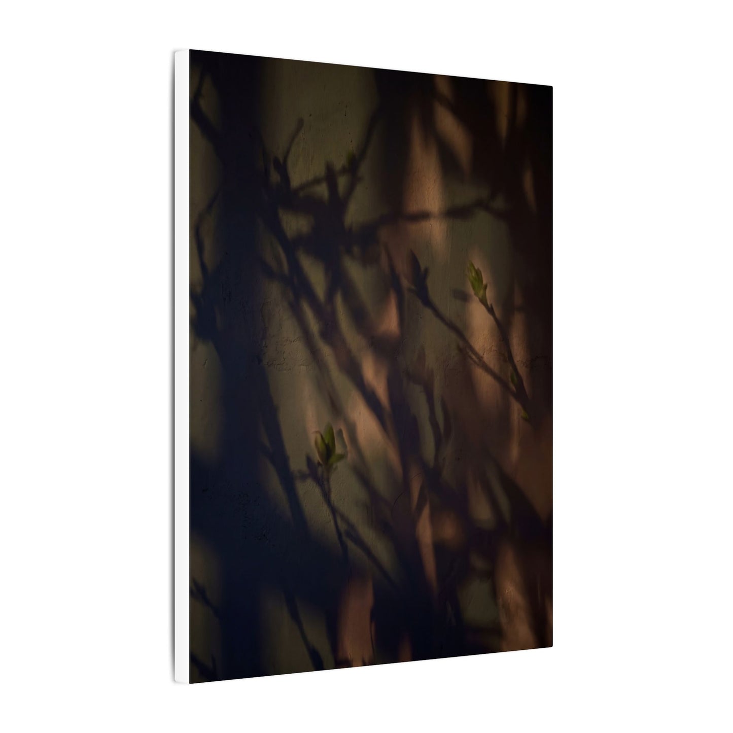 Candlelight Shadow Play Canvas Art - Dark Japandi Shibui