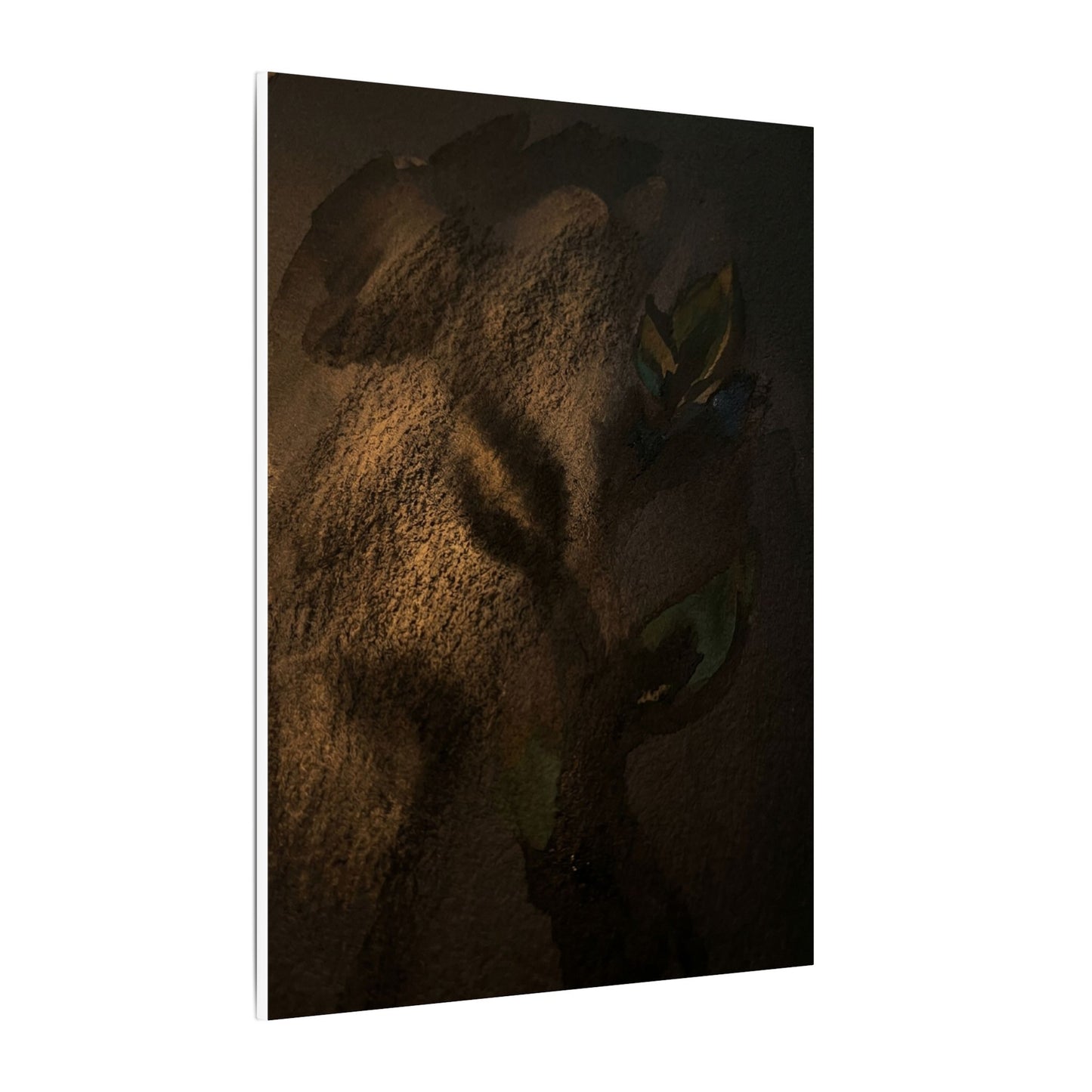 Candlelight Shadow Play Canvas Art - Dark Japandi Ma