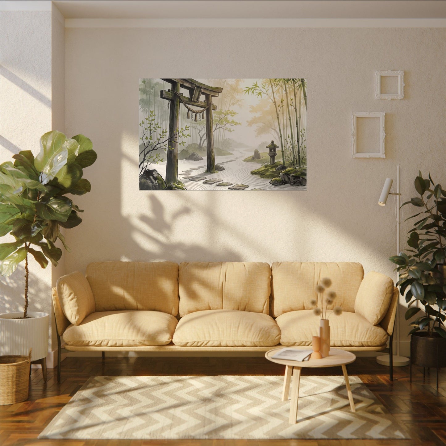 Peaceful Torii Gate Canvas Art - Karesansui Zen