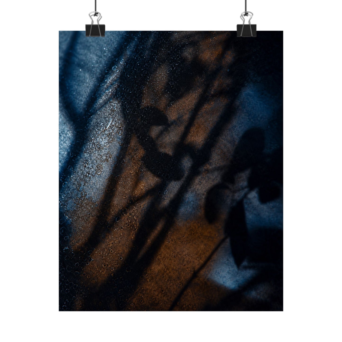 Winter Shadow Play Moody Minimal Wall Art Print | Luxurious Decor