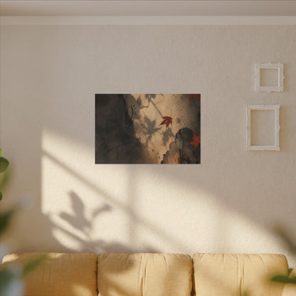 Shadow Play Texture Canvas Art | Neutral Japandi Art