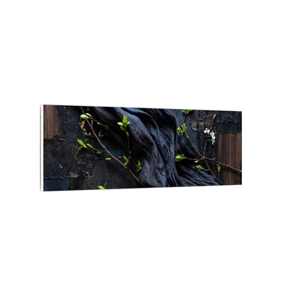 Spring Silk Drape Dark Texture Canvas Art | Atmospheric Decor