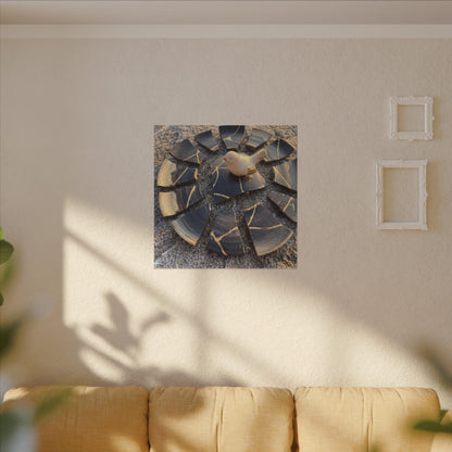 Golden Hour Broken Pottery Canvas Art - Kintsugi Datsuzoku