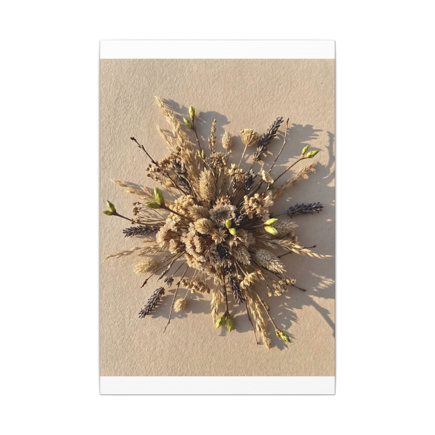 Dried Flowers Spring Canvas Art | Japandi Earthy Design