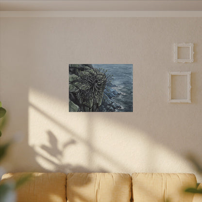 Pine Tree Spring Canvas Art | Japandi Neutral Design