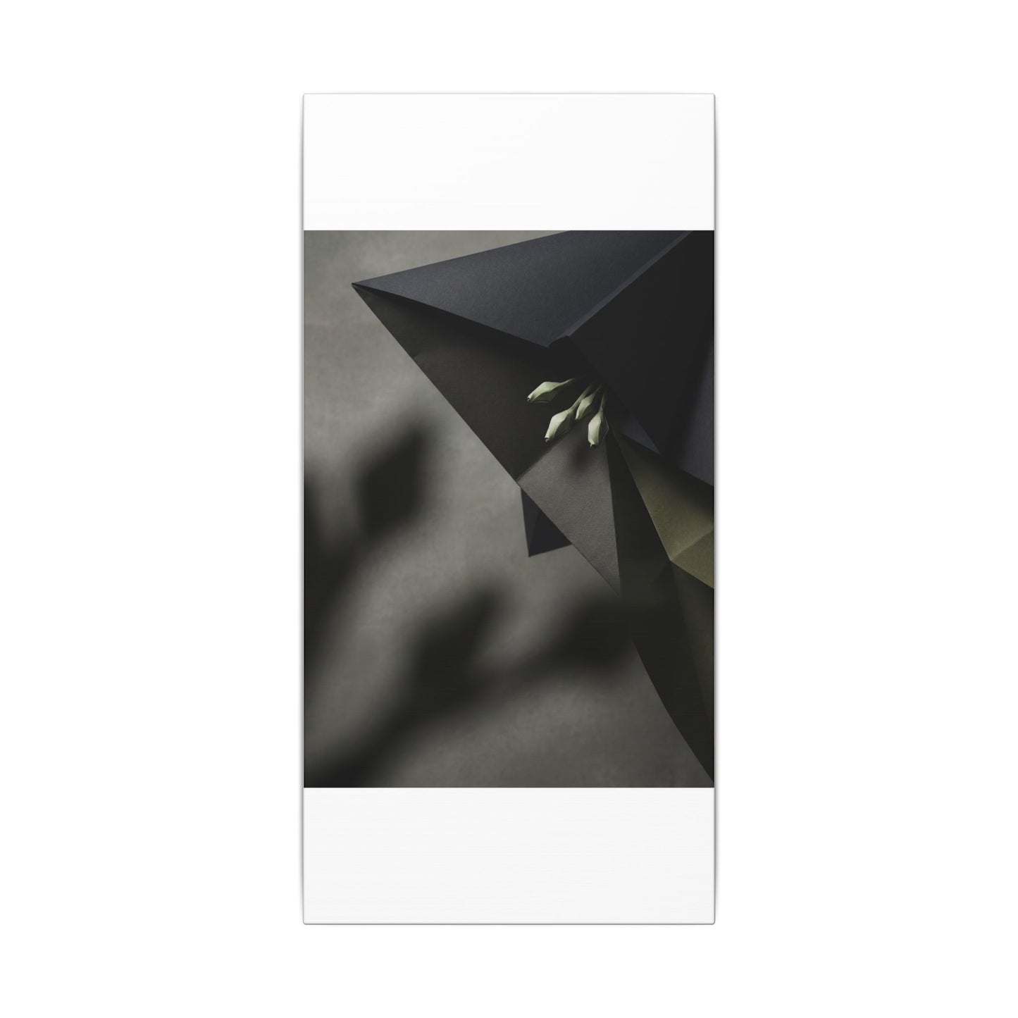Paper Fold Moody Minimal Canvas Art | Luxurious Dark Japandi Art