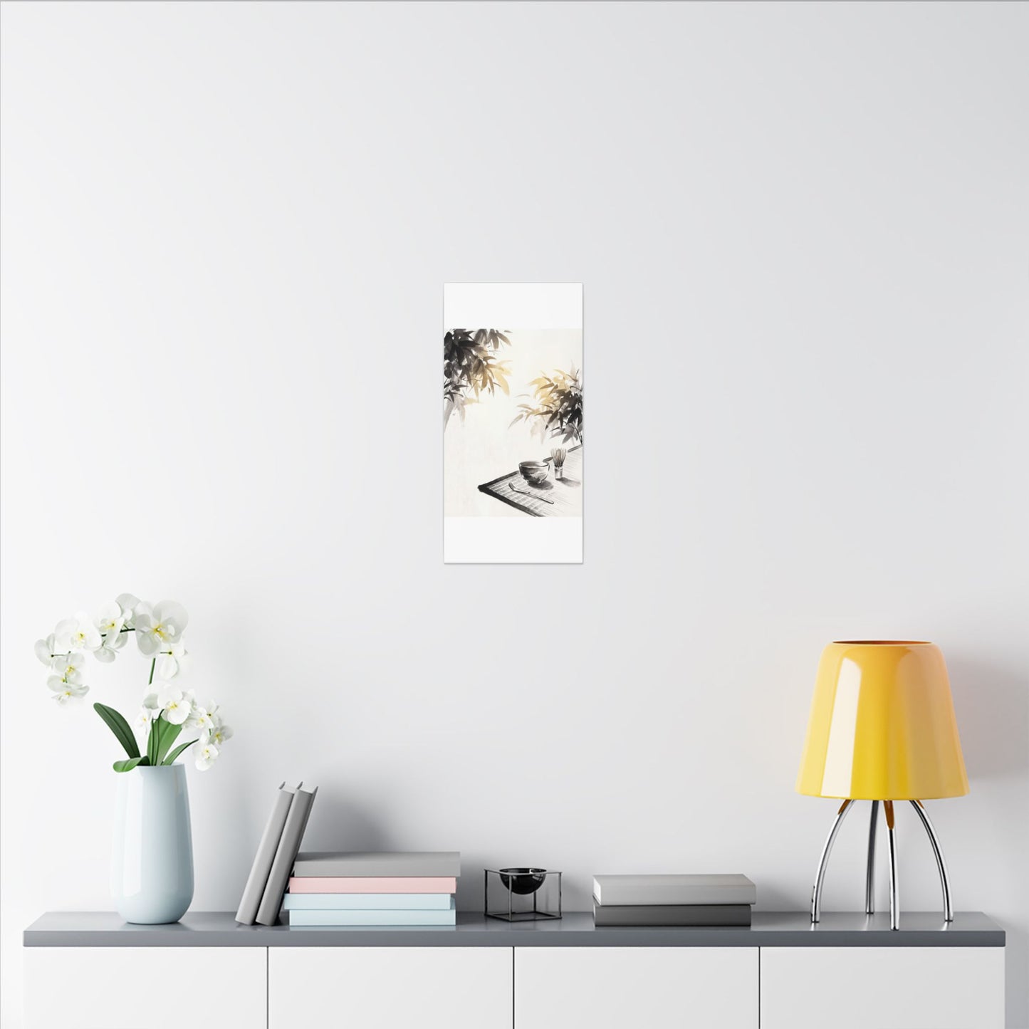 Tea Ceremony Sumi E Canvas Art | Serene Zen Art