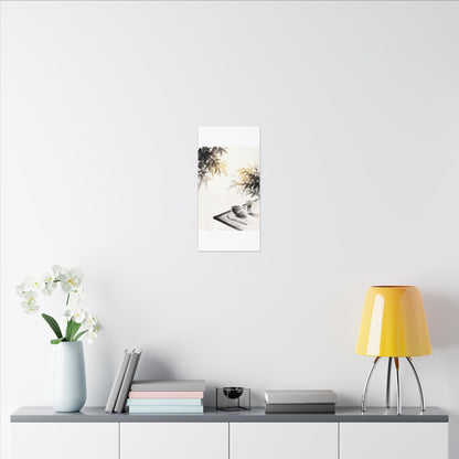 Tea Ceremony Sumi E Canvas Art | Serene Zen Art
