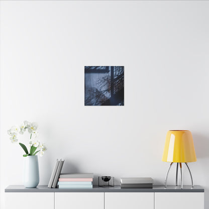 Shadow Play Moody Minimal Canvas Art | Moody Dark Japandi Art