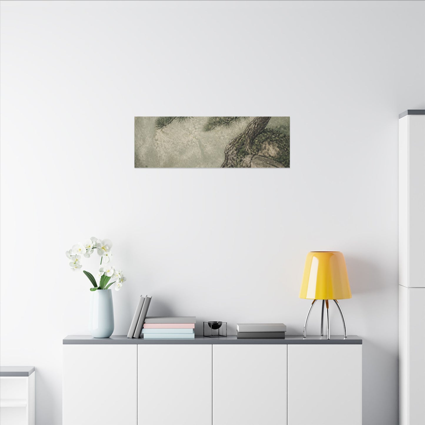 Fukinsei Pine Tree Canvas Art - Japandi Texture