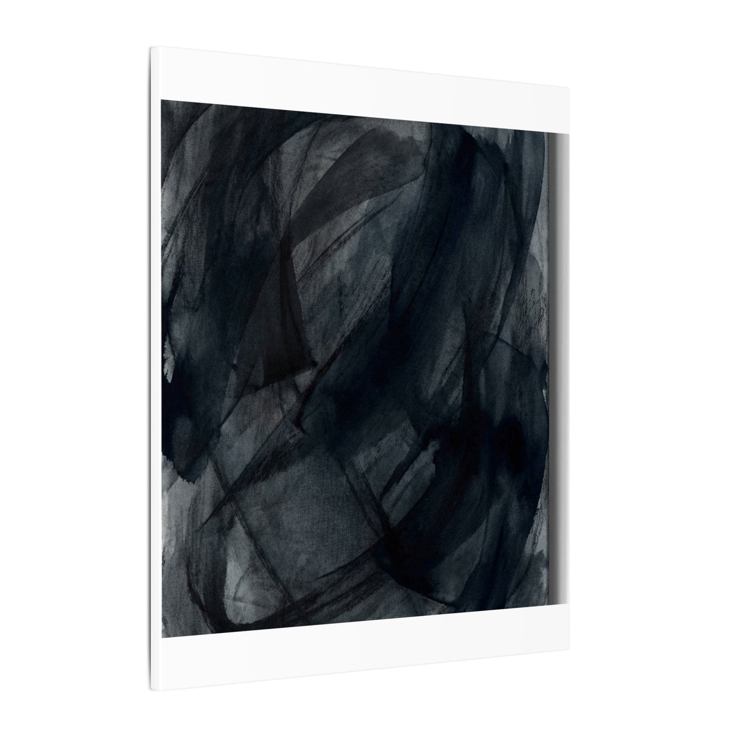 Deep Tones Dark Japandi Charcoal Canvas Art