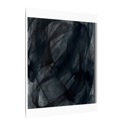 Deep Tones Dark Japandi Charcoal Canvas Art